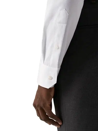 Eton Men's Super Slim Fit Twill Shirt - White | Thumbnail 6 Eton Men's Super Slim Fit Twill Shirt - White | Thumbnail 6