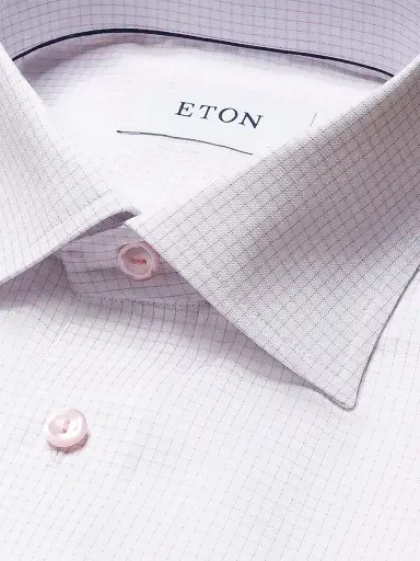 Eton Men's Grid Check Classic-Fit Dress Shirt - Pink - Size 15.5 | Thumbnail 3 Eton Men's Grid Check Classic-Fit Dress Shirt - Pink - Size 15.5 | Thumbnail 3