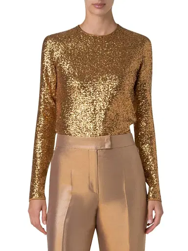 Akris Women's Sequined Jersey Top | Thumbnail 3 Akris Women's Sequined Jersey Top | Thumbnail 3