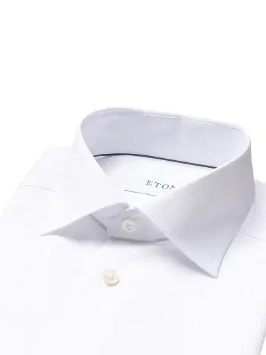 Eton Men's Slim-Fit Twill Dress Shirt - White | Thumbnail 2 Eton Men's Slim-Fit Twill Dress Shirt - White | Thumbnail 2