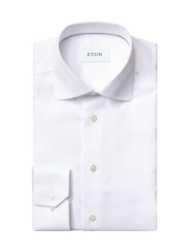Eton Men's Slim-Fit Twill Dress Shirt - White | Thumbnail 1 Eton Men's Slim-Fit Twill Dress Shirt - White | Thumbnail 1