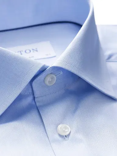 Eton Men's Super Slim-Fit Twill Dress Shirt - Blue - Size 14.5 | Thumbnail 2 Eton Men's Super Slim-Fit Twill Dress Shirt - Blue - Size 14.5 | Thumbnail 2