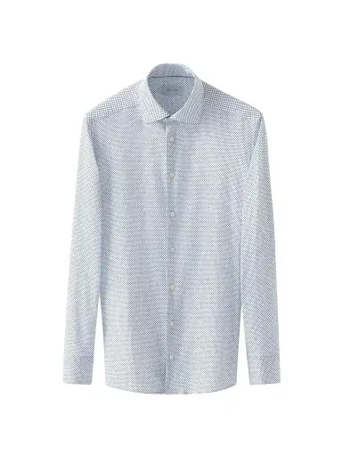 Eton Men's Slim-Fit Neat Medallion 4Flex Shirt - Blue | Thumbnail 2 Eton Men's Slim-Fit Neat Medallion 4Flex Shirt - Blue | Thumbnail 2