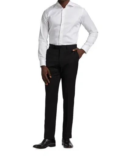 Emporio Armani Men's Classic Wool Trousers | Thumbnail 2 Emporio Armani Men's Classic Wool Trousers | Thumbnail 2
