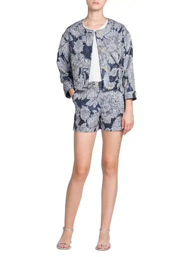 Giorgio Armani Women's Floral Jacquard Shorts | Thumbnail 2 Giorgio Armani Women's Floral Jacquard Shorts | Thumbnail 2