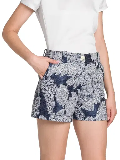 Giorgio Armani Women's Floral Jacquard Shorts | Thumbnail 3 Giorgio Armani Women's Floral Jacquard Shorts | Thumbnail 3