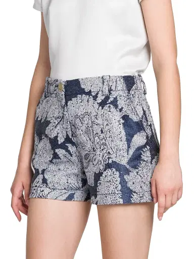 Giorgio Armani Women's Floral Jacquard Shorts | Thumbnail 4 Giorgio Armani Women's Floral Jacquard Shorts | Thumbnail 4