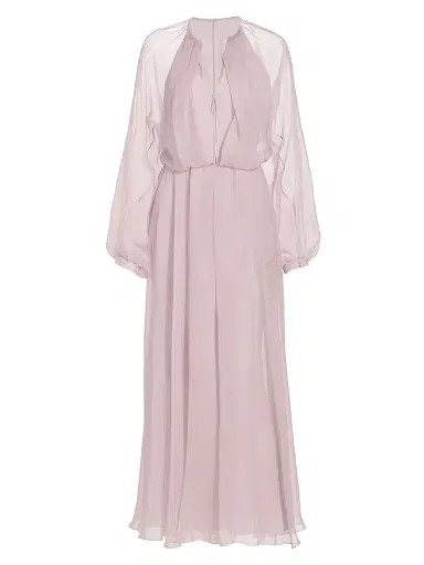 Giorgio Armani Women's Blouson Zip-Front Silk Gown | Thumbnail 1 Giorgio Armani Women's Blouson Zip-Front Silk Gown | Thumbnail 1