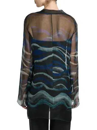 Giorgio Armani Women's Tie-Front Silk Jacket | Thumbnail 5 Giorgio Armani Women's Tie-Front Silk Jacket | Thumbnail 5
