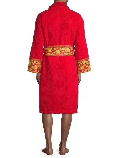 Versace Men's Cotton Logo Bathrobe | Thumbnail 5 Versace Men's Cotton Logo Bathrobe | Thumbnail 5