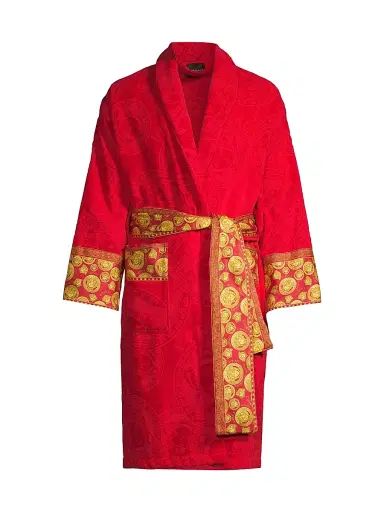Versace Men's Cotton Logo Bathrobe | Thumbnail 1 Versace Men's Cotton Logo Bathrobe | Thumbnail 1