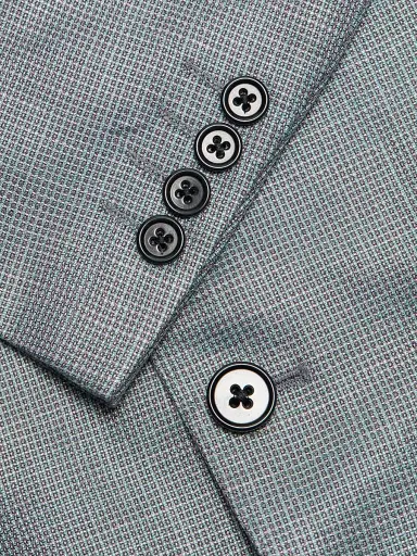 Emporio Armani Men's Textured Single-Breasted Jacket - Grey | Thumbnail 7 Emporio Armani Men's Textured Single-Breasted Jacket - Grey | Thumbnail 7