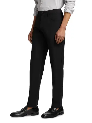 Emporio Armani Men's Techno 5-Pocket Pants - Black | Thumbnail 4 Emporio Armani Men's Techno 5-Pocket Pants - Black | Thumbnail 4