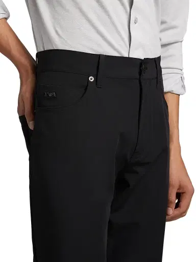 Emporio Armani Men's Techno 5-Pocket Pants - Black | Thumbnail 6 Emporio Armani Men's Techno 5-Pocket Pants - Black | Thumbnail 6