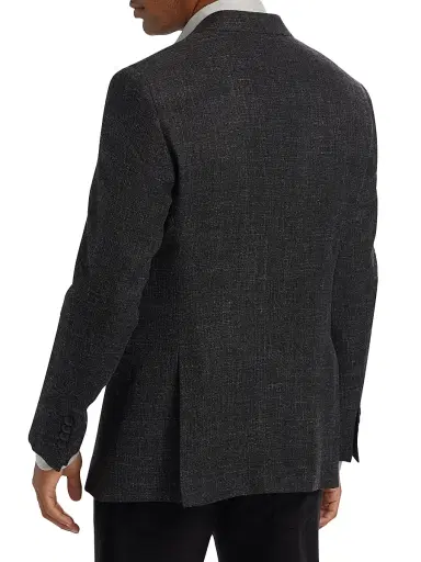 Emporio Armani Men's Virgin Wool-Blend Blazer - Black - Size 40 | Thumbnail 5 Emporio Armani Men's Virgin Wool-Blend Blazer - Black - Size 40 | Thumbnail 5
