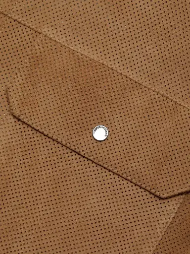 Emporio Armani Men's Perforated Suede Jacket - Beige | Thumbnail 7 Emporio Armani Men's Perforated Suede Jacket - Beige | Thumbnail 7