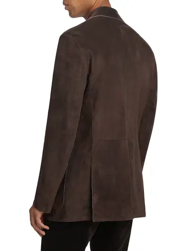 Giorgio Armani Men's Tailored Suede Jacket - Brown - Size 36 | Thumbnail 5 Giorgio Armani Men's Tailored Suede Jacket - Brown - Size 36 | Thumbnail 5