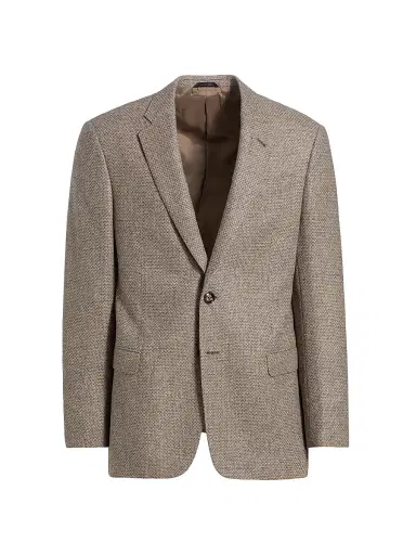 Giorgio Armani Men's Textured Wool & Cashmere Jacket | Thumbnail 1 Giorgio Armani Men's Textured Wool & Cashmere Jacket | Thumbnail 1