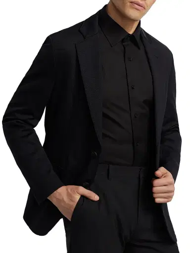 Emporio Armani Men's Rice Stitch Sport Jacket - Black - Size 38 | Thumbnail 6 Emporio Armani Men's Rice Stitch Sport Jacket - Black - Size 38 | Thumbnail 6