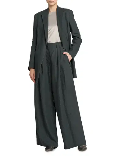 Giorgio Armani Women's Compact Linen Blazer | Thumbnail 2 Giorgio Armani Women's Compact Linen Blazer | Thumbnail 2