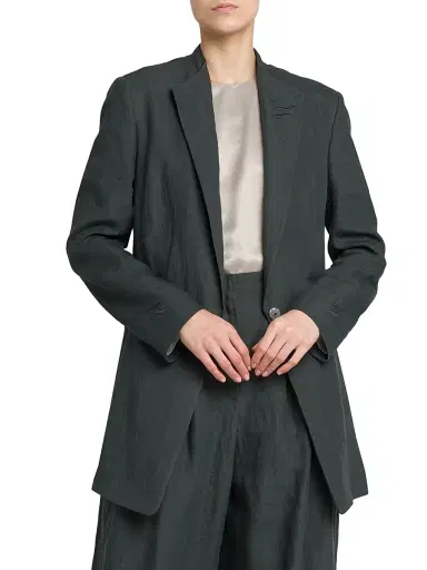 Giorgio Armani Women's Compact Linen Blazer | Thumbnail 3 Giorgio Armani Women's Compact Linen Blazer | Thumbnail 3