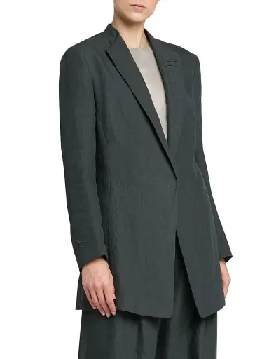 Giorgio Armani Women's Compact Linen Blazer | Thumbnail 4 Giorgio Armani Women's Compact Linen Blazer | Thumbnail 4