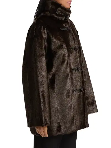 RÓHE Women's Toggle Faux-Fur Short Coat | Thumbnail 4 RÓHE Women's Toggle Faux-Fur Short Coat | Thumbnail 4