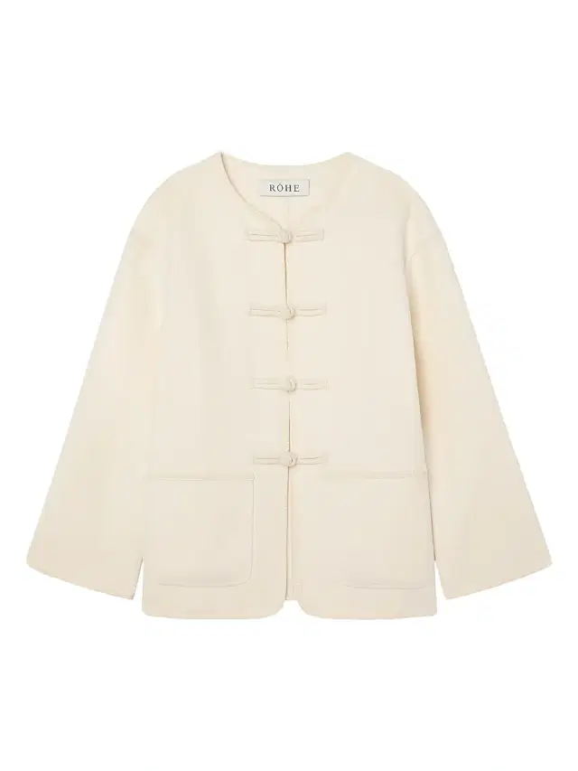 Women's Double-Faced Wool Jacket - Offwhite Women's Double-Faced Wool Jacket - Offwhite