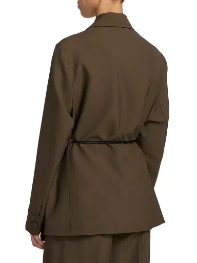 Róhe Women's Safari Wool Blazer-Style Jacket - Forest | Thumbnail 5 Róhe Women's Safari Wool Blazer-Style Jacket - Forest | Thumbnail 5