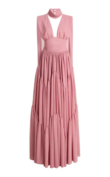 Harithand Exclusive Cara Mia Ruffled Silk Georgette Maxi Dress | Thumbnail 7 Harithand Exclusive Cara Mia Ruffled Silk Georgette Maxi Dress | Thumbnail 7