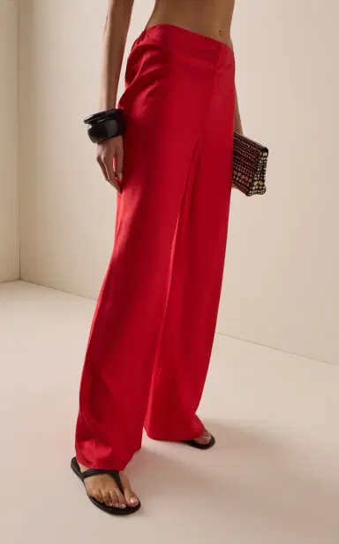 Staud Stroll Silk Wide-Leg Pants | Thumbnail 3 Staud Stroll Silk Wide-Leg Pants | Thumbnail 3