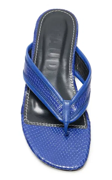 Staud Nova Croc-Effect Leather Thong Sandals | Thumbnail 3 Staud Nova Croc-Effect Leather Thong Sandals | Thumbnail 3