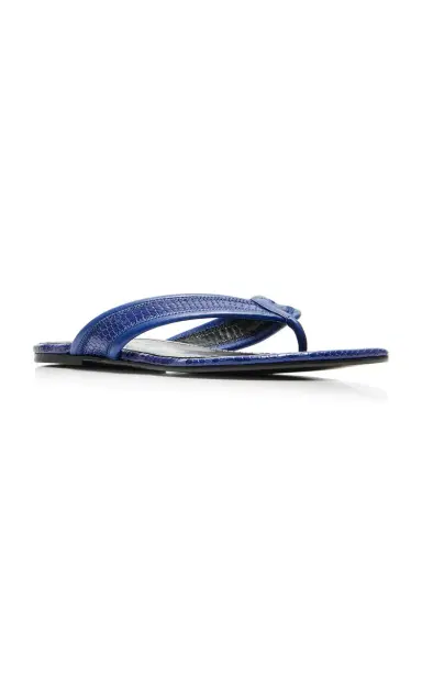 Staud Nova Croc-Effect Leather Thong Sandals | Thumbnail 4 Staud Nova Croc-Effect Leather Thong Sandals | Thumbnail 4