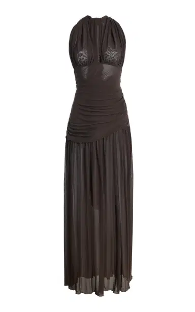 Moré Noir Jean Pleated Jersey Maxi Dress | Thumbnail 5 Moré Noir Jean Pleated Jersey Maxi Dress | Thumbnail 5