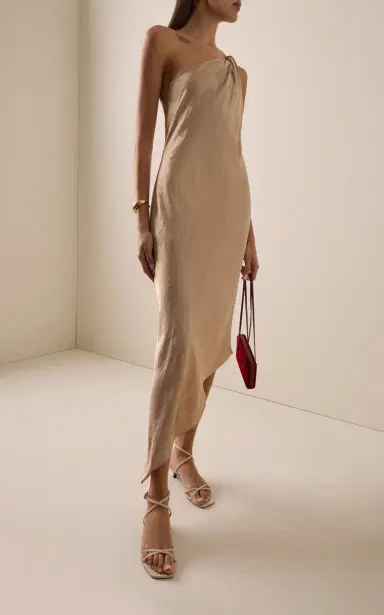 Anna October Molly Asymmetrical Chiffon Midi Dress | Thumbnail 2 Anna October Molly Asymmetrical Chiffon Midi Dress | Thumbnail 2