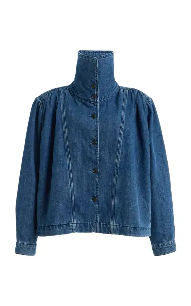 ROTATE Gathered Denim Jacket | Thumbnail 9 ROTATE Gathered Denim Jacket | Thumbnail 9