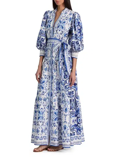 Alice + Olivia Women's Cora Tiered Shirtdress - Solstice - Size XL | Thumbnail 4 Alice + Olivia Women's Cora Tiered Shirtdress - Solstice - Size XL | Thumbnail 4