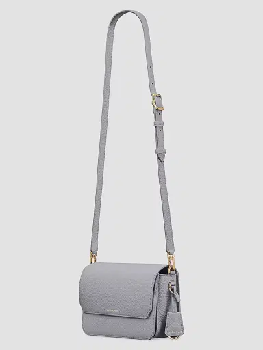 MAISON de SABRÉ Women's Leather Flap Shoulder Bag - Dove Grey | Thumbnail 4 MAISON de SABRÉ Women's Leather Flap Shoulder Bag - Dove Grey | Thumbnail 4