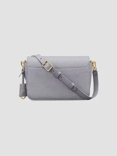 MAISON de SABRÉ Women's Leather Flap Shoulder Bag - Dove Grey | Thumbnail 5 MAISON de SABRÉ Women's Leather Flap Shoulder Bag - Dove Grey | Thumbnail 5
