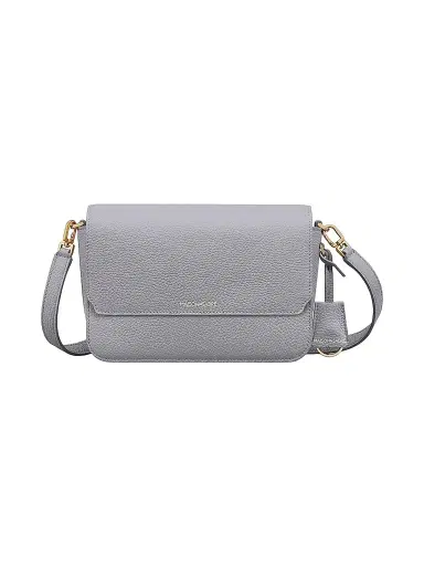 MAISON de SABRÉ Women's Leather Flap Shoulder Bag - Dove Grey | Thumbnail 1 MAISON de SABRÉ Women's Leather Flap Shoulder Bag - Dove Grey | Thumbnail 1