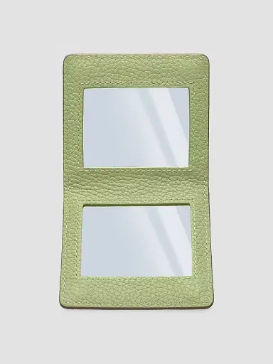 MAISON de SABRÉ Leather Compact Mirror - Cashmere Matcha | Thumbnail 5 MAISON de SABRÉ Leather Compact Mirror - Cashmere Matcha | Thumbnail 5
