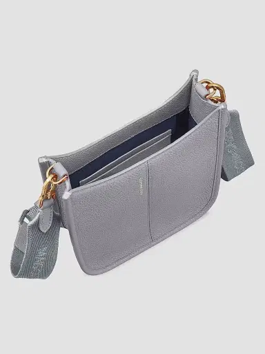 MAISON de SABRÉ Women's Mini Leather Saddle Bag - Dove Grey | Thumbnail 6 MAISON de SABRÉ Women's Mini Leather Saddle Bag - Dove Grey | Thumbnail 6