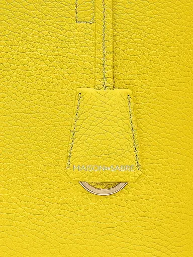 MAISON de SABRÉ Women's Leather Soft Tote Bag - Daisy Yellow | Thumbnail 6 MAISON de SABRÉ Women's Leather Soft Tote Bag - Daisy Yellow | Thumbnail 6