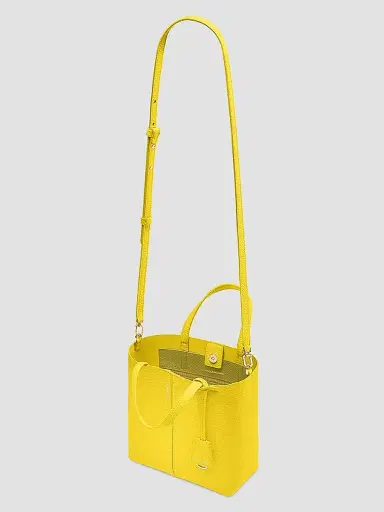 MAISON de SABRÉ Women's Leather Soft Tote Bag - Daisy Yellow | Thumbnail 7 MAISON de SABRÉ Women's Leather Soft Tote Bag - Daisy Yellow | Thumbnail 7