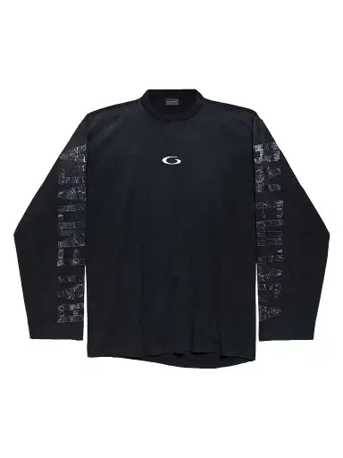 Balenciaga Men's Transparent Tape Shifted Oversized Long Sleeve T-Shirt - Faded Black | Thumbnail 1 Balenciaga Men's Transparent Tape Shifted Oversized Long Sleeve T-Shirt - Faded Black | Thumbnail 1