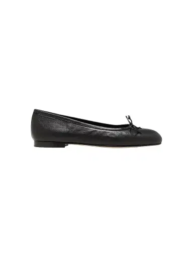 Manolo Blahnik Women's Veralli Leather Ballet Flats - Black | Thumbnail 1 Manolo Blahnik Women's Veralli Leather Ballet Flats - Black | Thumbnail 1