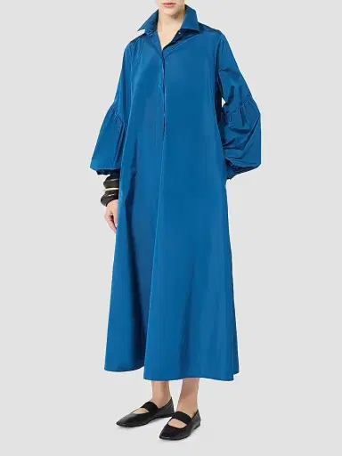Max Mara Women's Taffeta Shirt Dress - Navy - Size 16 | Thumbnail 3 Max Mara Women's Taffeta Shirt Dress - Navy - Size 16 | Thumbnail 3