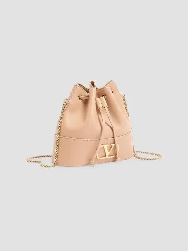 Valentino Garavani Women's Mini VLogo Signature Bucket Bag in Nappa Leather | Thumbnail 3 Valentino Garavani Women's Mini VLogo Signature Bucket Bag in Nappa Leather | Thumbnail 3