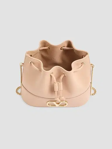 Valentino Garavani Women's Mini VLogo Signature Bucket Bag in Nappa Leather | Thumbnail 5 Valentino Garavani Women's Mini VLogo Signature Bucket Bag in Nappa Leather | Thumbnail 5