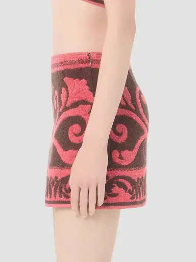 Valentino Garavani Women's Terry Cloth Skirt - Chocolate Coral | Thumbnail 4 Valentino Garavani Women's Terry Cloth Skirt - Chocolate Coral | Thumbnail 4